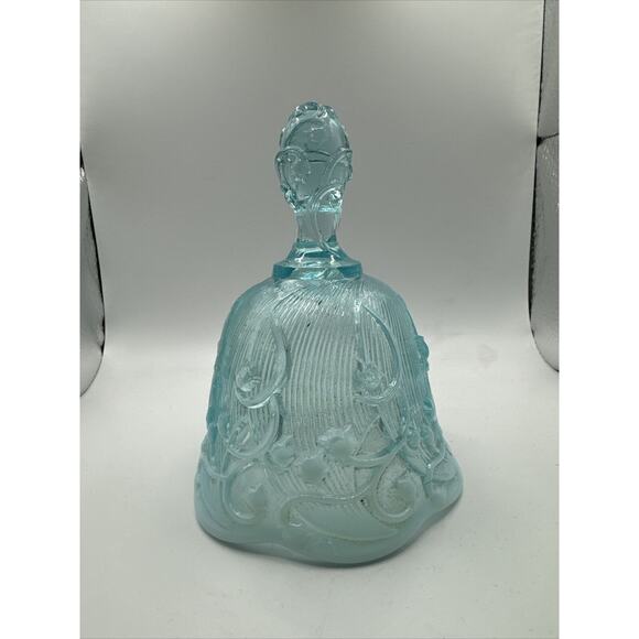 Fenton Blue Opalescent "Lily of‎ the Valley" Glass Bell #8265 *READ - Picture 3 of 5